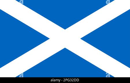 Nationale schottische Flagge, offizielle Farben und richtige Proportionen. Schottische Flagge. Vektordarstellung. EPS10 Stock Vektor