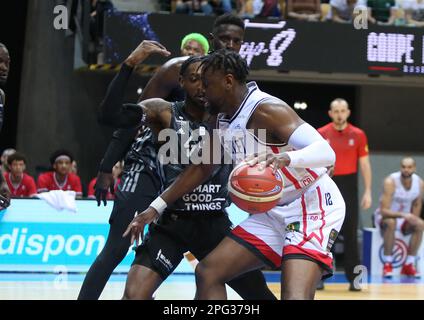 Trelaze, Frankreich. 20. März 2023. Boris Diallo von Cholet Basket während des French Cup, Top 8, Viertelfinale Basketballspiels zwischen LDLC ASVEL und Cholet Basket am 18. März 2023 in der Arena Loire in Trelaze, Frankreich. Foto: Laurent Lairys/ABACAPRESS.COM Kredit: Abaca Press/Alamy Live News Stockfoto