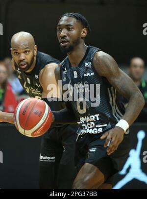 Trelaze, Frankreich. 20. März 2023. Jonah Mathews von LDLC ASVEL während des French Cup, Top 8, Viertelfinale Basketballspiels zwischen LDLC ASVEL und Cholet Basket am 18. März 2023 in der Arena Loire in Trelaze, Frankreich. Foto: Laurent Lairys/ABACAPRESS.COM Kredit: Abaca Press/Alamy Live News Stockfoto