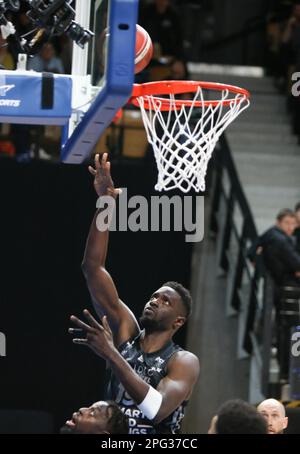 Trelaze, Frankreich. 20. März 2023. Youssoupha FALL von LDLC ASVEL während des French Cup, Top 8, Viertelfinale Basketballspiel zwischen LDLC ASVEL und Cholet Basket am 18. März 2023 in der Arena Loire in Trelaze, Frankreich. Foto: Laurent Lairys/ABACAPRESS.COM Kredit: Abaca Press/Alamy Live News Stockfoto