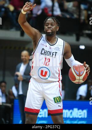 Trelaze, Frankreich. 20. März 2023. Boris Diallo von Cholet Basket während des French Cup, Top 8, Viertelfinale Basketballspiels zwischen LDLC ASVEL und Cholet Basket am 18. März 2023 in der Arena Loire in Trelaze, Frankreich. Foto: Laurent Lairys/ABACAPRESS.COM Kredit: Abaca Press/Alamy Live News Stockfoto