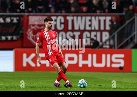 ENSCHEDE, NIEDERLANDE - MÄRZ 19: Robin Propper des FC Twente während des niederländischen Eredivisie-Spiels zwischen dem FC Twente und AZ in Grolsch Veste am 19. März; Stockfoto