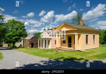 Apotheke. Genesee Country Village & Museum. Mumford, New York. Stockfoto