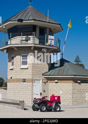 Rettungsschwimmer-Station am Strand, Coronado, San Diego, Kalifornien, USA Stockfoto