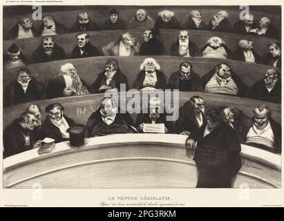 Le Ventre Législatif (The Legislative Belly) 1834 von Honore Daumier Stockfoto