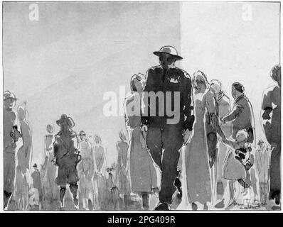 Concept Art / Set Design von Art Director ALFRED JUNGE für den Film DAVID NIVEN ROGER LIVESEY RAYMOND MASSEY und KIM HUNTER in A MATTER OF LIFE AND DEATH alias STAIRWAY TO HEAVEN 1946, geschrieben und Regie von MICHAEL POWELL und EMERIC PRESSBURGER The Archers / General Film Distributors Stockfoto