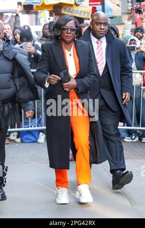 Viola Davis wird am 20. März 2023 in New York City vor „Good Morning America“ gesehen. Kredit: Brasilien Photo Press/Alamy Live News Stockfoto