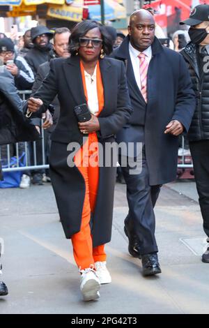 Viola Davis wird am 20. März 2023 in New York City vor „Good Morning America“ gesehen. Kredit: Brasilien Photo Press/Alamy Live News Stockfoto