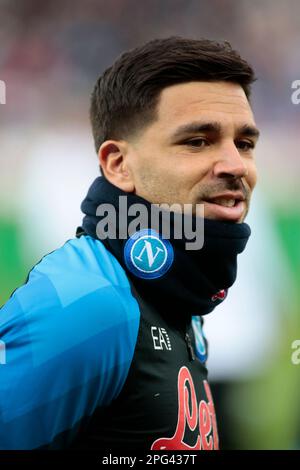 Giovanni Simeone von SSC Napoli während des Fußballspiels der Italienischen Serie A zwischen dem Turin FC und SSC Napoli am 19. März 2023 im Stadio Olimpico Grande Stockfoto