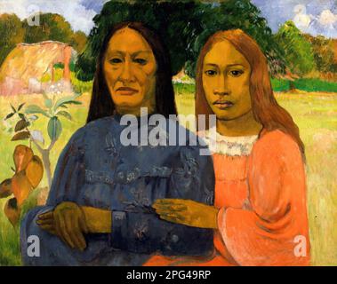 Zwei Frauen von Paul Gauguin (1848-1903), Öl auf Leinwand, c. 1901-02 Stockfoto