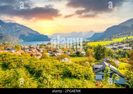 Blick über Sankt Gilden, Österreich Stockfoto