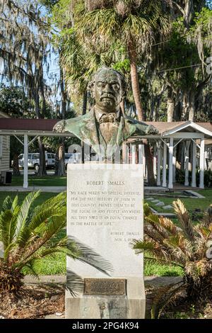 Robert Smalls Denkmal und Statue in Beaufort, South Carolina Stockfoto