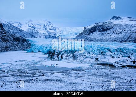 Svinafellsjokull-Gletscher im Vatnajokull-Nationalpark, Island Stockfoto