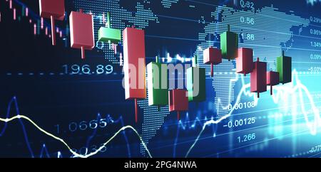 Geld sparen Investitionen, Börse, Handel Stockfoto