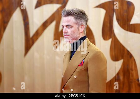 Chris Pine besucht am 20. März 2023 in Berlin den Premiere Zoo Palace „Dungeon and Dragons: Honor Better Thieves“. Stockfoto