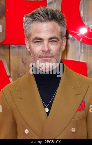 Chris Pine besucht am 20. März 2023 in Berlin den Premiere Zoo Palace „Dungeon and Dragons: Honor Better Thieves“. Stockfoto