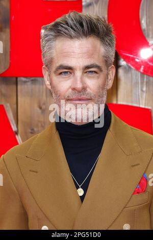 Chris Pine besucht am 20. März 2023 in Berlin den Premiere Zoo Palace „Dungeon and Dragons: Honor Better Thieves“. Stockfoto