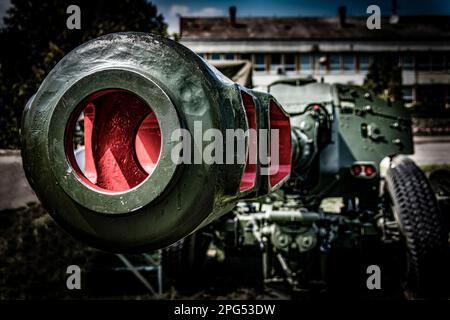 152 mm gezogener D-20-Revolver Stockfoto