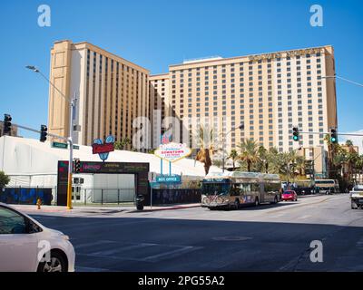 Las Vegas, Nevada - 13. März 2023 - das historische Golden Nugget im Downtown Las Vegas Freemont District während des Tages Stockfoto