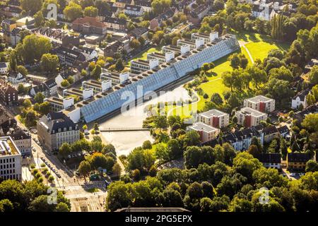 Luftaufnahme, Wissenschaftspark im Bezirk Ückendorf in Gelsenkirchen, Ruhrgebiet, Nordrhein-Westfalen, Deutschland, Deutschland, Europa, Gelsenkirchen, Luftaufnahme Stockfoto