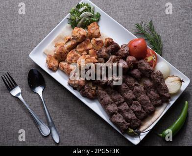 Gemischter Grillteller Stockfoto