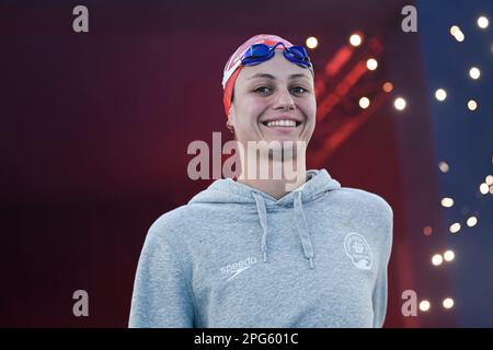 Emma Terebo während eines neuen Schwimmwettbewerbs, den Giant Open am 19. März 2023, im Dom von Saint-Germain-en-Laye, Frankreich. Foto: Victor Joly/ABACAPRESS.COM Stockfoto