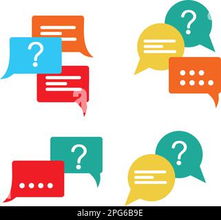 Online-Vektordarstellungen für den Symbol-Chat werden eingeblendet Stock Vektor
