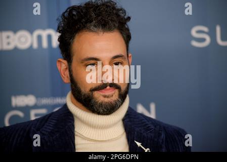 New York, USA. 20. März 2023. Arian Moayed nimmt am 20. März 2023 am Jazz im Lincoln Center in New York, New York, an der Premiere der HBO-Serie „Succession“ 4 Teil. (Foto: Efren Landaos/Sipa USA) Guthaben: SIPA USA/Alamy Live News Stockfoto