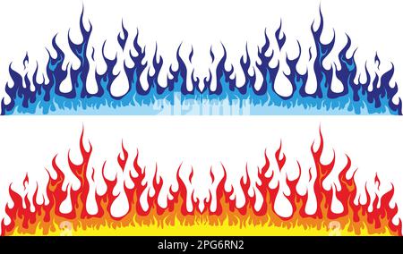 Comic Feuer Flammen Vektor Stock Vektor