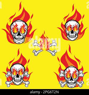 Comic Feuer Flammen Vektor Stock Vektor
