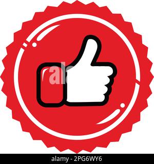 Handlich. Daumen hoch. Social-Media-Zeichen Stock Vektor