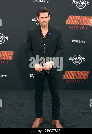 Hollywood, Kalifornien, USA 20. März 2023 der Schauspieler Steve Howey nimmt am 20. März 2023 im TCL Chinese Theatre in Hollywood, Kalifornien, USA, an der Los Angeles Premiere von Liongates „John Wick: Chapter 4" Teil. Foto: Barry King/Alamy Live News Stockfoto