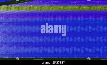 Analoge Verzerrung Störgeräusch blaue vhs-Streifen Stockfoto