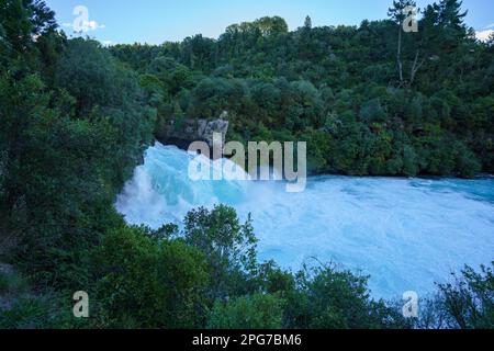 Waikato River, Huka Falls, in der Nähe von Taupo, Neuseeland Stockfoto