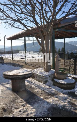 Griechenland, Nordgriechenland, Grevena Filippaioi traditionelles Dorf Stockfoto