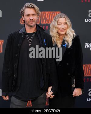 Los Angeles, USA. 20. März 2023. (L-R) Chad Michael Murray und Sarah Roemer kommen am 20. März 2023 im Lionsgate's JOHN DOG: CHAPTER 4 Los Angeles Premiere im TCL Chinese Theatre in Hollywood, Kalifornien, an. (Foto: Sthanlee B. Mirador/Sipa USA) Guthaben: SIPA USA/Alamy Live News Stockfoto