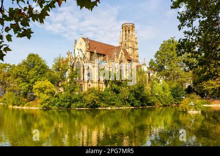 Stuttgart - 30. August 2022: Johanneskirche Am Feuersee In Stuttgart. Stockfoto