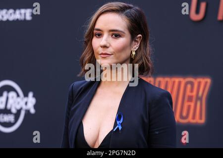 HOLLYWOOD, LOS ANGELES, KALIFORNIEN, USA - MÄRZ 20: Die kolumbianische Schauspielerin Catalina Sandino Moreno trifft auf der Los Angeles Premiere von Lionsgate 'John Wick: Chapter 4' ein, die am 20. März 2023 im TCL Chinese Theatre IMAX in Hollywood, Los Angeles, Kalifornien, USA stattfindet. (Foto von Xavier Collin/Image Press Agency) Stockfoto