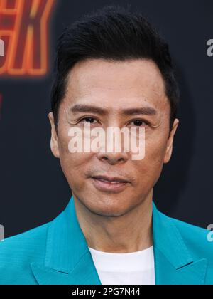 HOLLYWOOD, LOS ANGELES, KALIFORNIEN, USA - MÄRZ 20: Schauspieler, Kampfkünstler und Action Director Donnie Yen aus Hongkong trifft auf der Los Angeles Premiere von Lionsgate „John Wick: Chapter 4" ein, die am 20. März 2023 im TCL Chinese Theatre IMAX in Hollywood, Los Angeles, Kalifornien, USA stattfindet. (Foto von Xavier Collin/Image Press Agency) Stockfoto