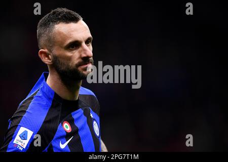 Mailand, Italien. 19. März 2023 Während der Serie Ein Fußballspiel zwischen dem FC Internazionale und dem FC Juventus. Kredit: Nicolò Campo/Alamy Live News Stockfoto