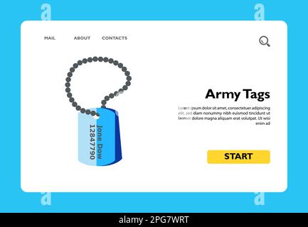 Symbol „Army Tags Vector“ Stock Vektor