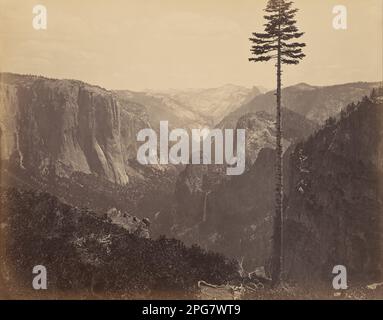 Yosemite Valley von der besten allgemeinen Aussicht 1866 von Carleton E. Watkins Stockfoto