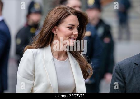 City of London, Großbritannien. 21. März 2023 Die Prinzessin von Wales nimmt an der Eröffnungssitzung ihrer neuen Business Taskforce for Early Childhood im Hauptsitz von NatWest in der Londoner City Teil. Foto: Amanda Rose/Alamy Live News Stockfoto