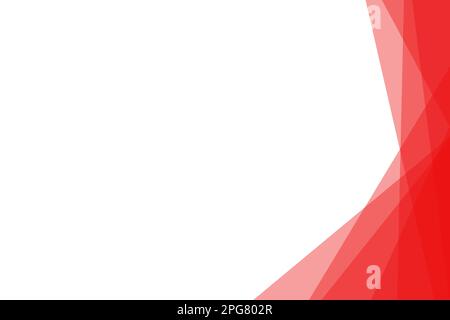Abstrakter roter Hintergrund mit Kopierbereich. Roter Rahmen abstrakter Linienverlauf weißer Hintergrund Stockfoto