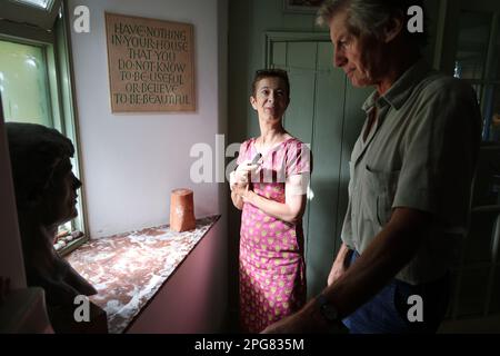 Rory Young, zu Hause in Cirencester. Stockfoto