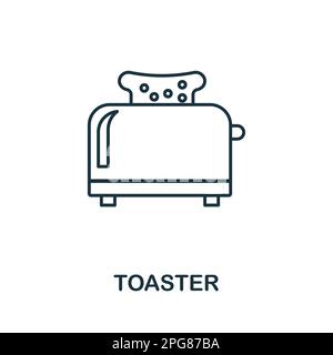 Symbol für Toaster-Zeile. Einfaches Element aus der Küchensammlung. Creative Toaster Symbol für Webdesign, Vorlagen, Infografiken und mehr Stock Vektor