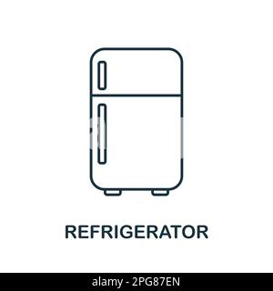 Symbol für Kühlmittelleitung. Einfaches Element aus der Küchensammlung. Kreatives Symbol für den Kühlschrank für Webdesign, Vorlagen, Infografiken und mehr Stock Vektor