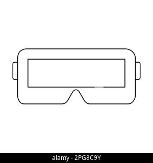 VR-Brille. Virtual-Reality-Technologie. Vektordarstellung auf weiß isoliert. Stock Vektor