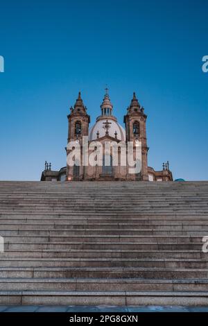 Heiligtum unserer Lieben Frau von Sameiro, Kirche auf dem Berg in Braga, Portugal 9. Februar 2023. Stockfoto