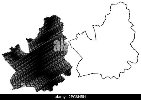 Preston nicht-Metropolregion, Borough, Stadt (Vereinigtes Königreich Großbritannien und Nordirland, zeremonielle Grafschaft Lancashire oder Lancs, England Stock Vektor